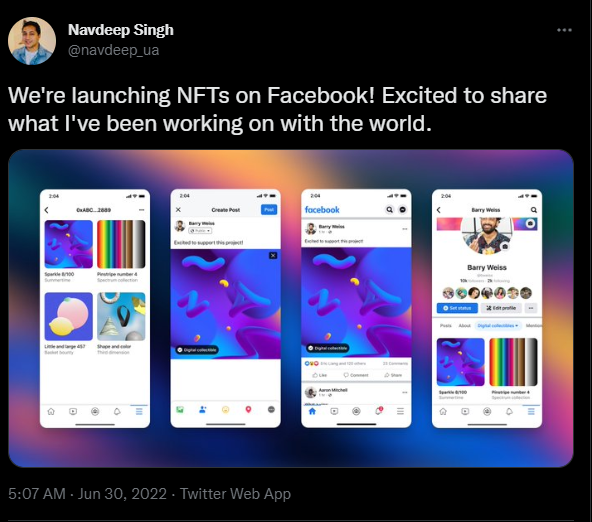Inside Image_Meta Launches Testing Of NFTs On Facebook With Select Content Creators